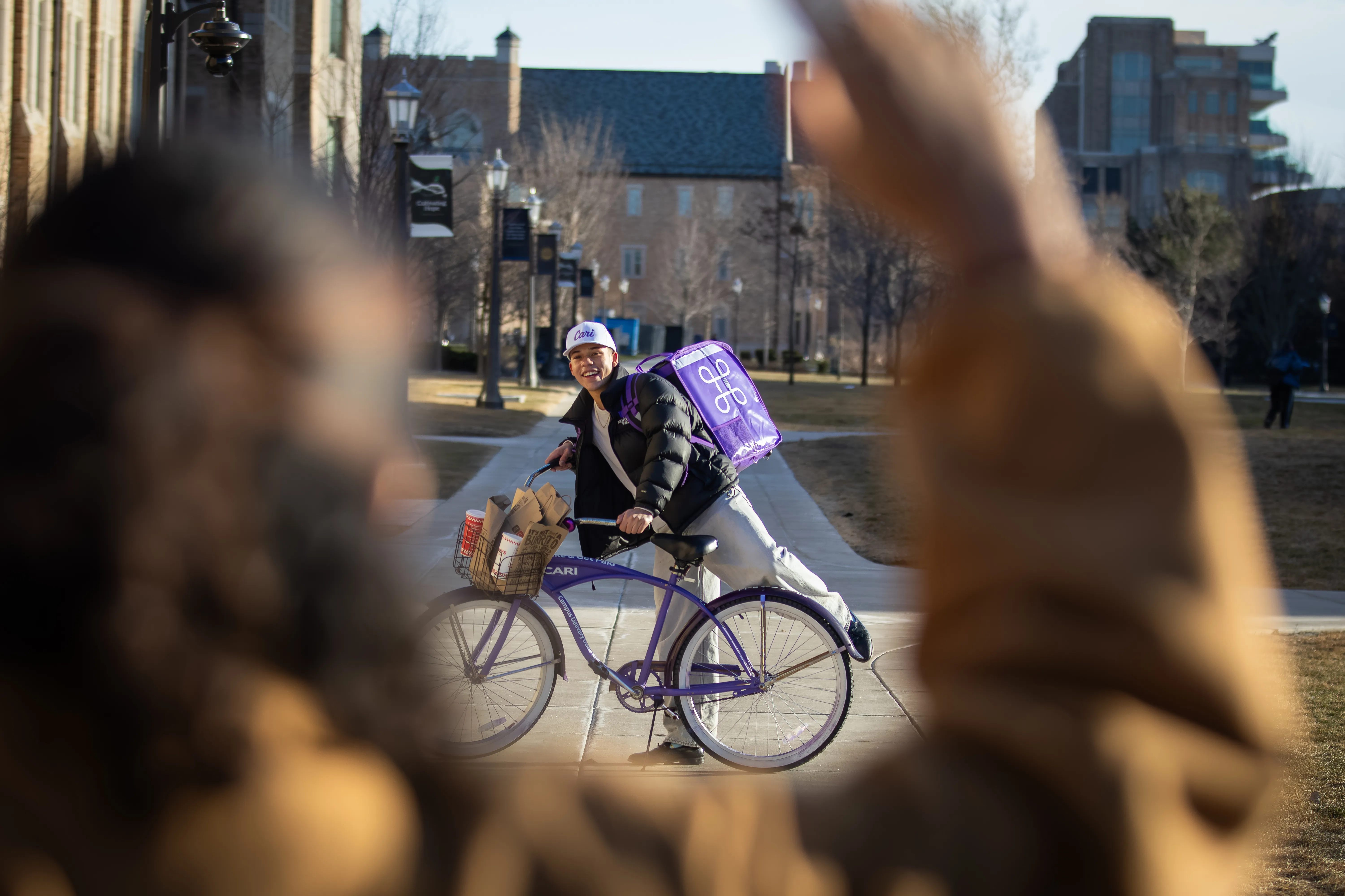 Campus food ready for delivery