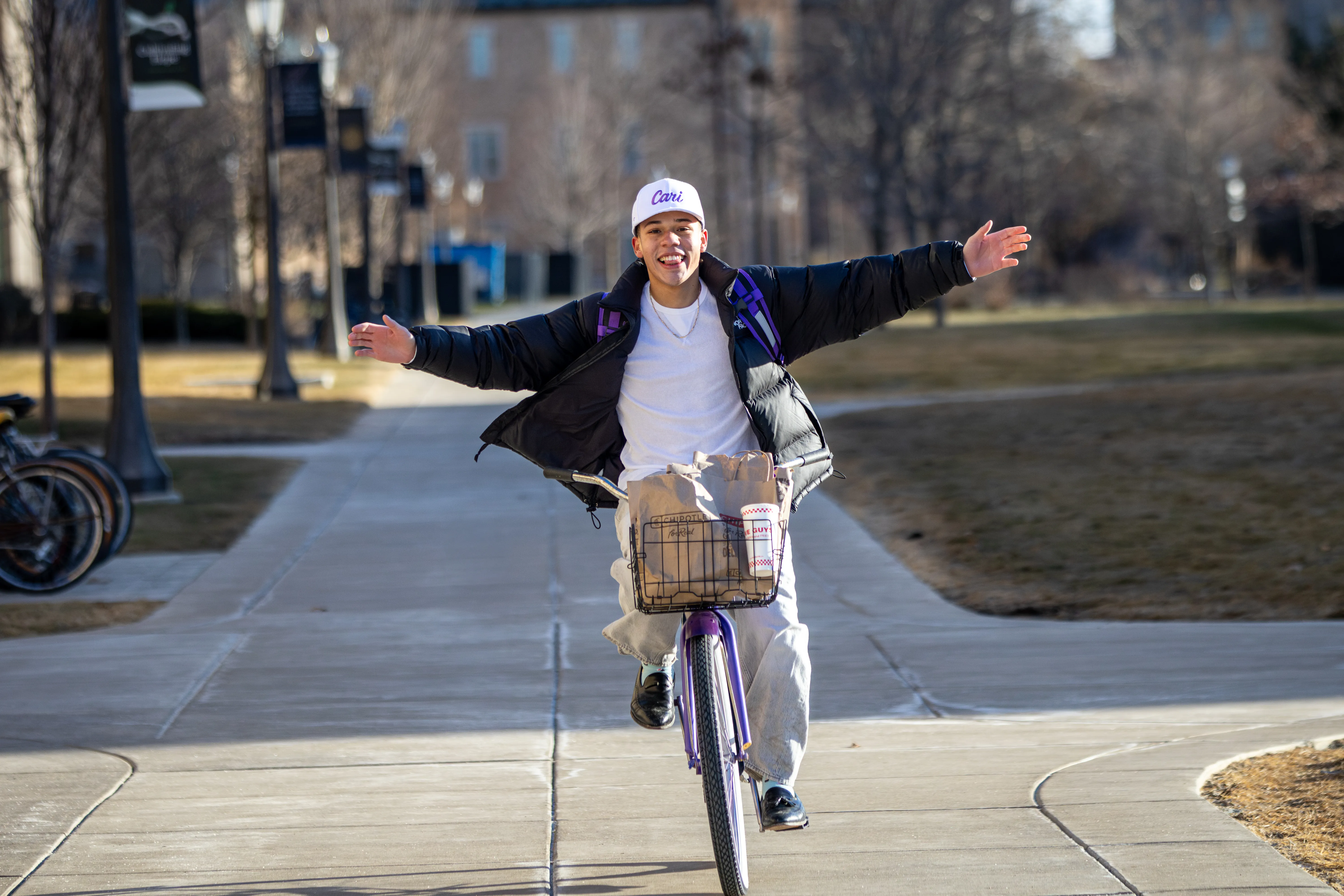 Students enjoying value of campus dining